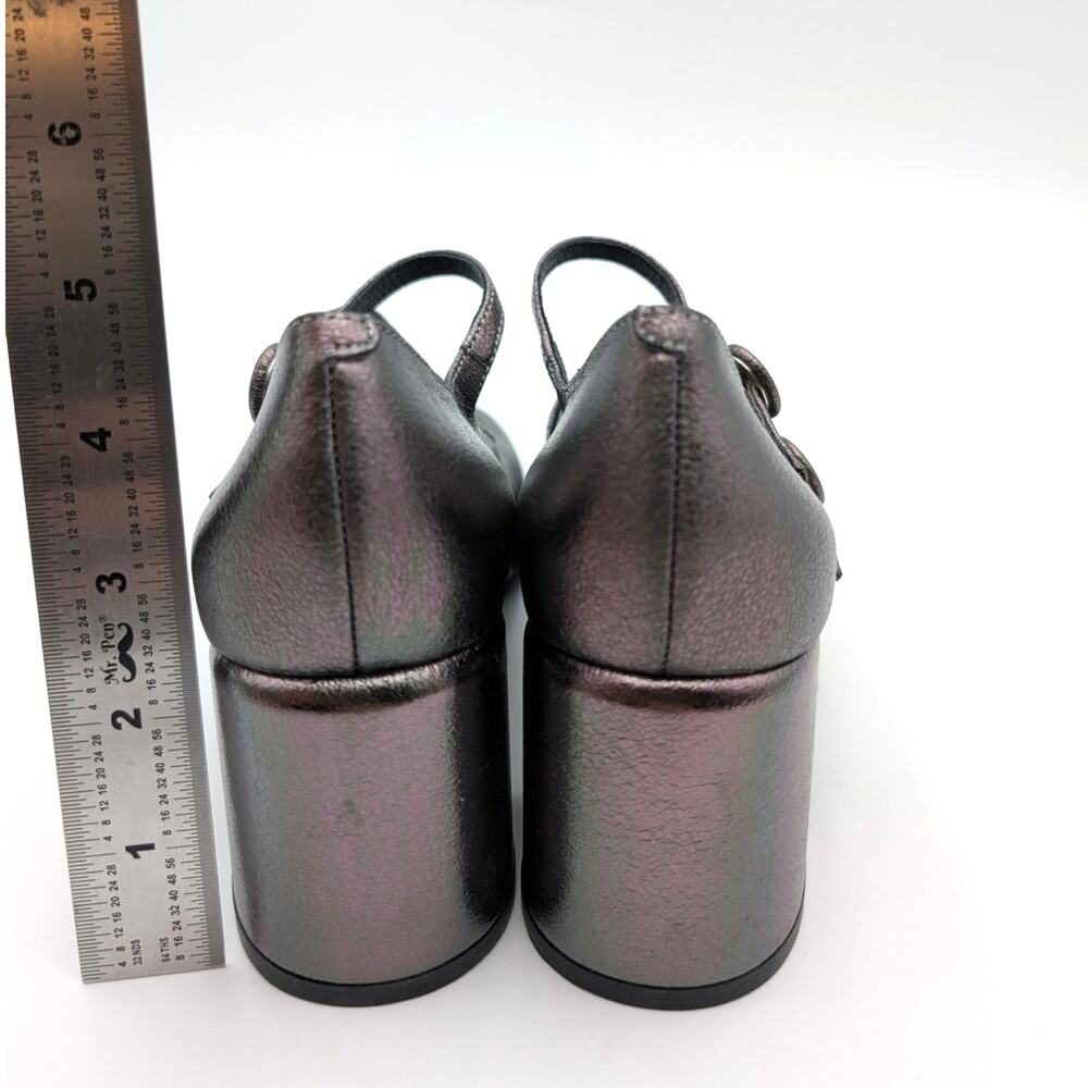 Jeffrey Campbell Tierz Mary Jane Pumps Women's Pewter Metallic Size US6.5 EU37 - Picture 4 of 11